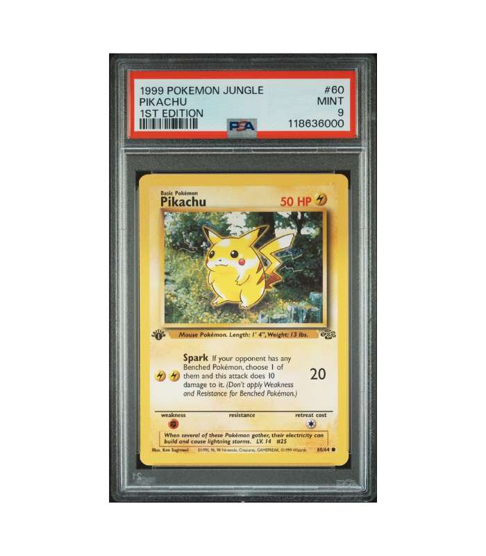 1999 POKEMON JUNGLE #60 PIKACHU 1ST EDITION front Pikachu #60 1st Edition – 1999 Pokémon Jungle Set - Imagen 1