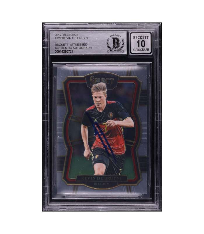 2017 Select Soccer Kevin De Bruyne AUTO #122 BAS BGS AUTH front Kevin De Bruyne Auto #122 BGS Auth – 2017 Panini Select Soccer - Imagen 1