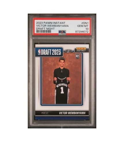 Victor Wembanyama #DN1 PSA 10 GEM MINT – 2023 Panini Instant Draft Night Rookie Card