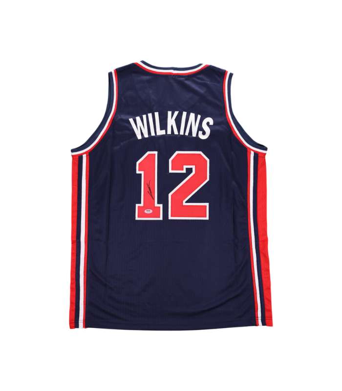 Dominique Wilkins Signed Autographed Custom Jersey - PSA AUTH front Dominique Wilkins Signed Custom Jersey – PSA Auth Autograph - Imagen 1